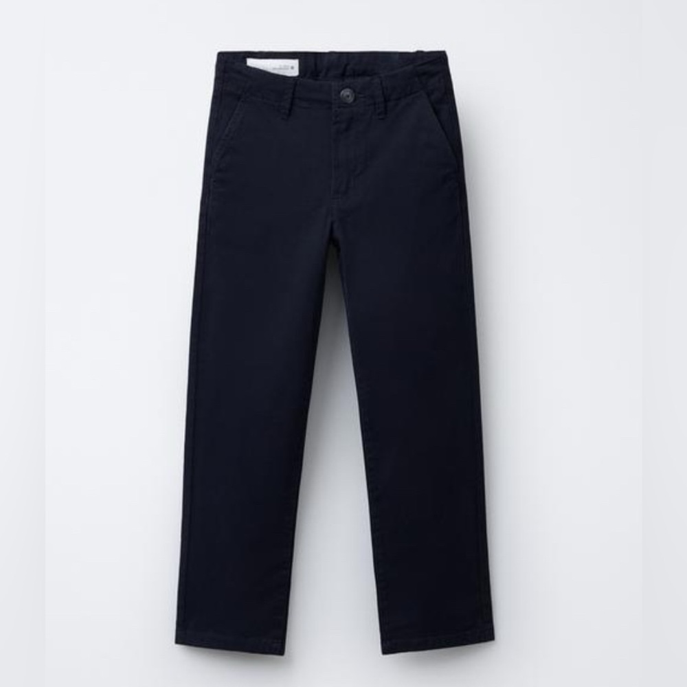 Zara Boys Navy Basic Chinos Size 8